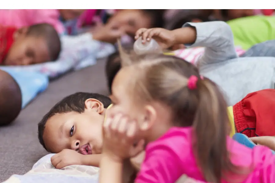 children napping at preschool