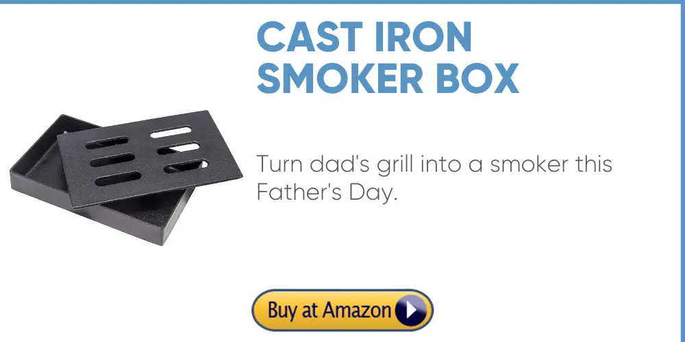 cast iron bbq grill smoker box father's day gift