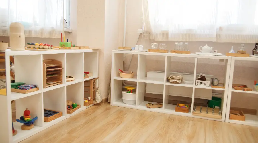 a montessori classroom has materials that are easily accessible by children at all times